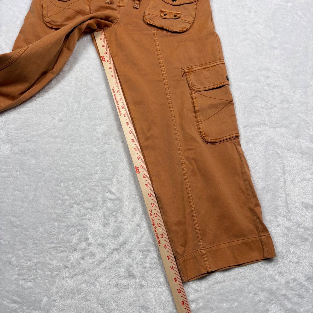 Free People Cargo Tahiti Pant Women L Rust Orange Utility Wide Leg Cropped Baggy - Picture 12 of 16